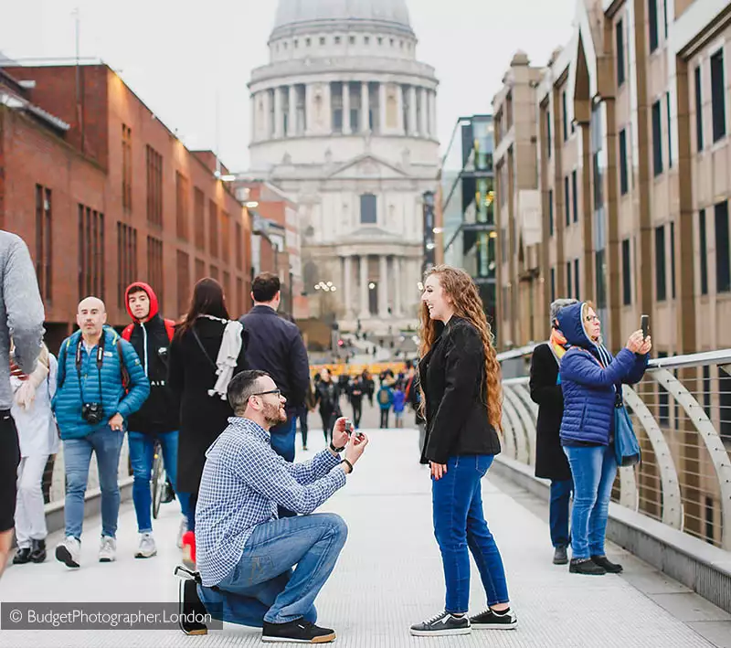 Proposal at the Millennium Bridge