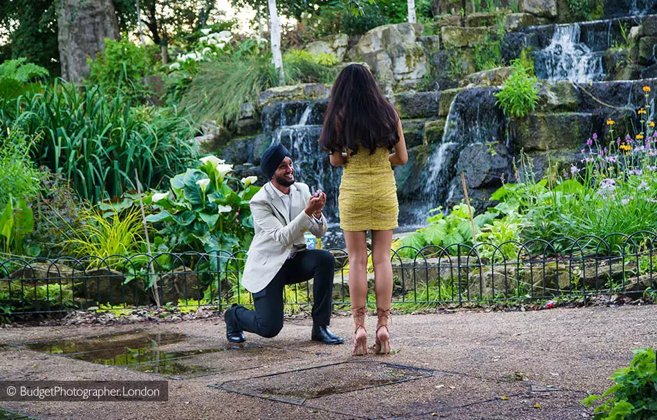 Lovely proposal at Regents Park