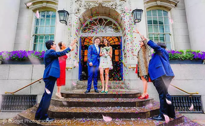 Wedding couple at Chelsea Old Town Hall